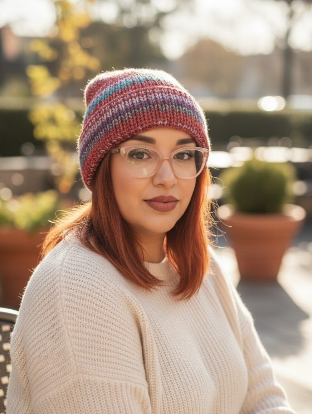 Handmade Multicolor Knitted Hat